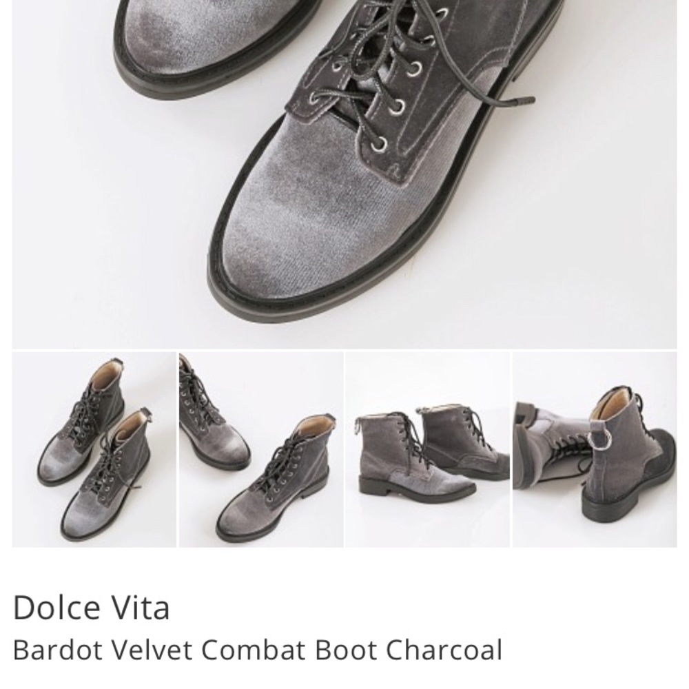 Dolce Vita Bardot charcoal combat boots